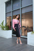 Classy Two Tone Skirt Set